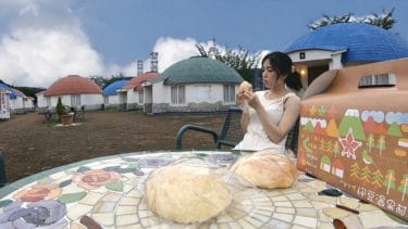 【伊豆】ドーム型コテージ「オリーブの木」、ローカルグルメ「食事処たけ」