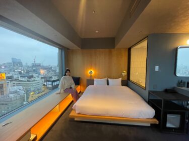 渋谷ミヤシタパークの上のホテルに泊まってみた！sequence（シークエンス）MIYASHITA PARK　部屋から渋谷ビュー　開放感たっぷり